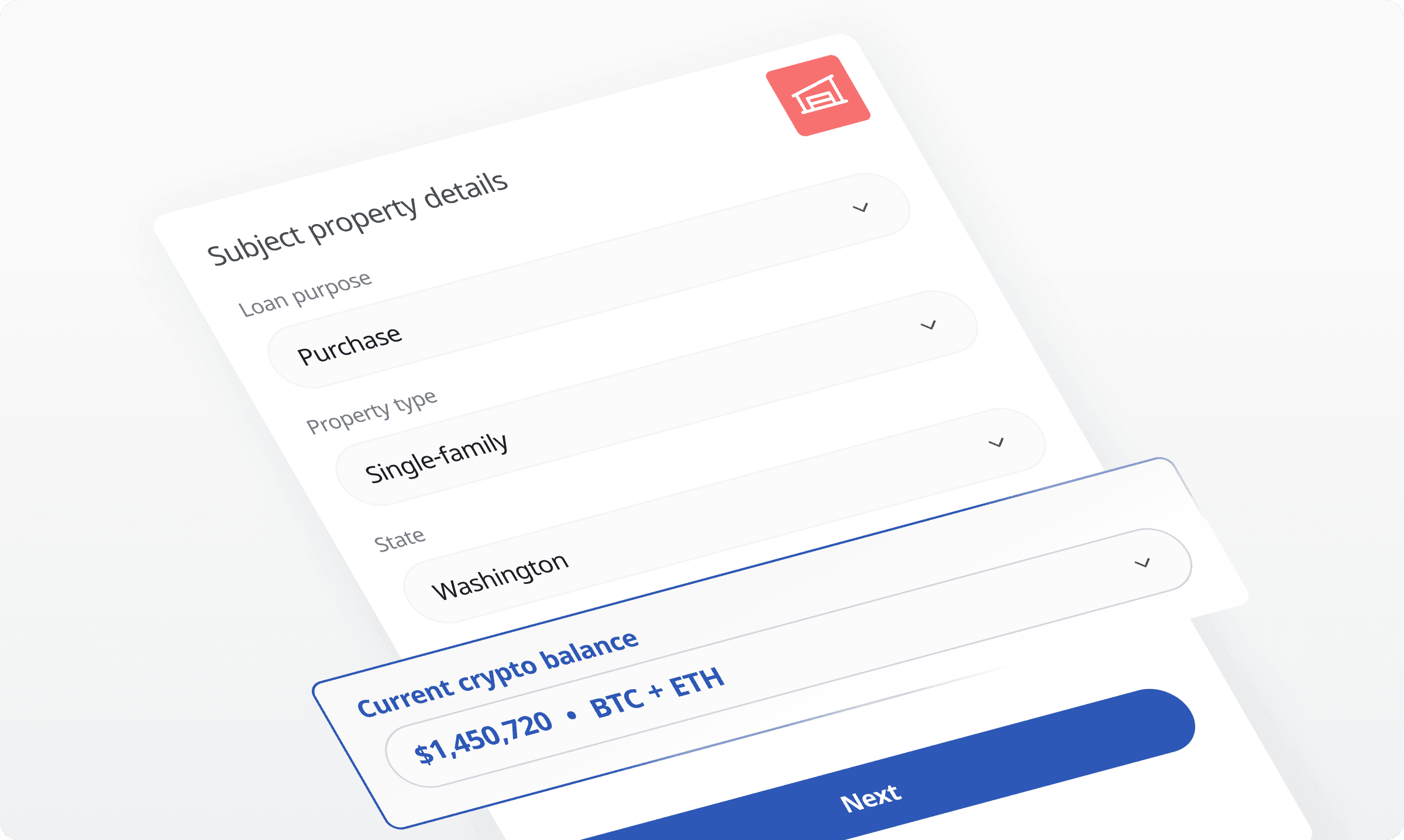 Support for crypto backed mortgages